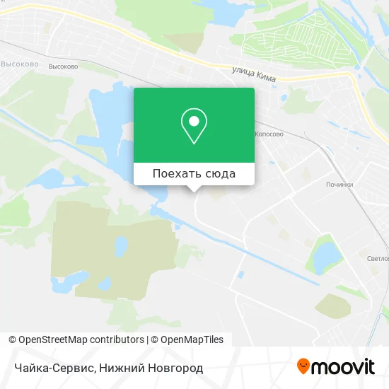 Карта Чайка-Сервис