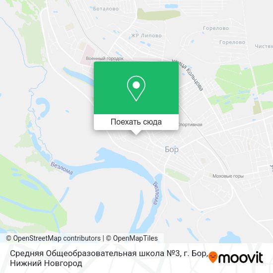 Карта Средняя Общеобразовательная школа №3, г. Бор