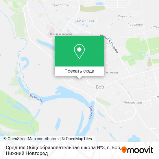 Карта Средняя Общеобразовательная школа №3, г. Бор
