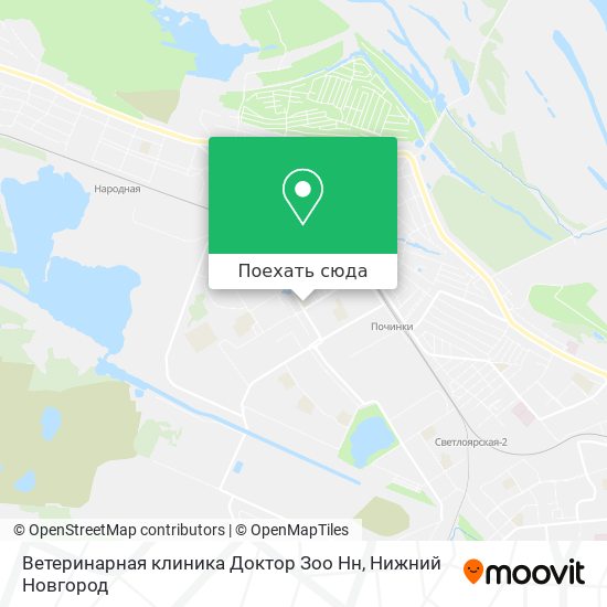Карта Ветеринарная клиника Доктор Зоо Нн