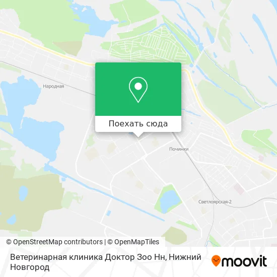 Карта Ветеринарная клиника Доктор Зоо Нн