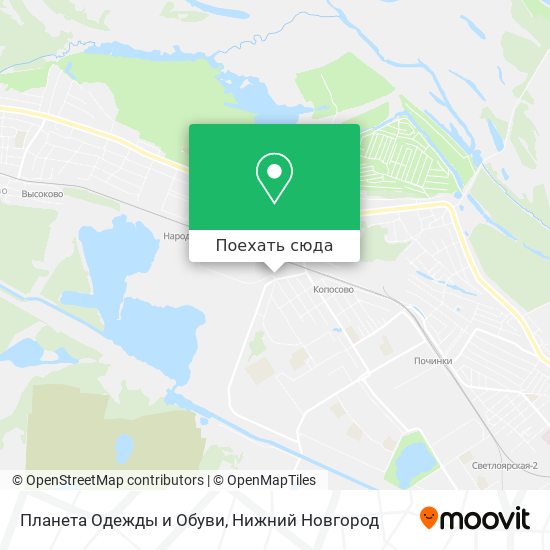 Карта Планета Одежды и Обуви