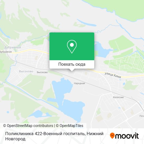 Карта Поликлиника 422-Военный госпиталь