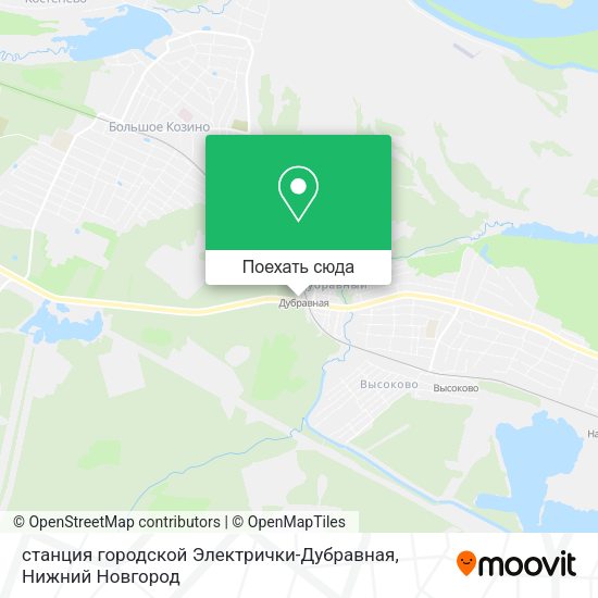 Карта станция городской Электрички-Дубравная