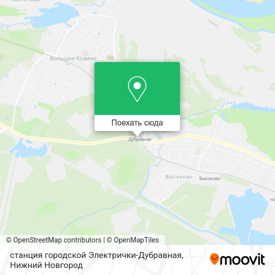 Карта станция городской Электрички-Дубравная