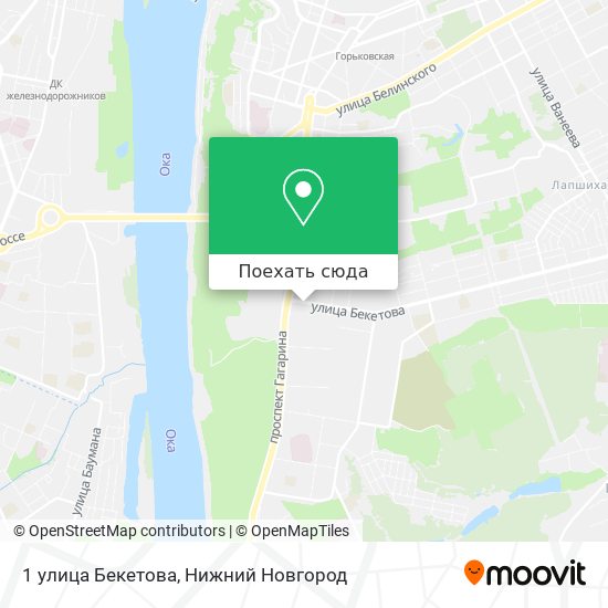 Карта 1 улица Бекетова