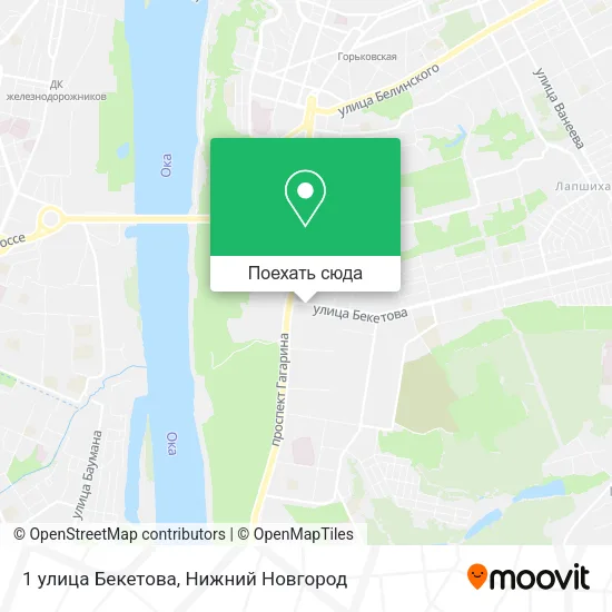 Карта 1 улица Бекетова