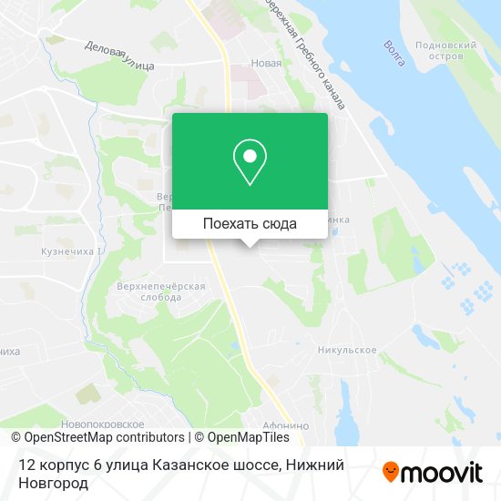 Карта 12 корпус 6 улица Казанское шоссе