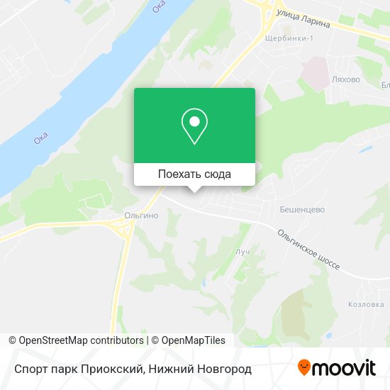 Карта Спорт парк Приокский