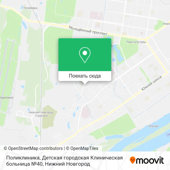 Карта Поликлиника, Детская городская Клиническая больница №40
