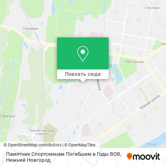 Карта Памятник Спортсменам Погибшим в Годы ВОВ