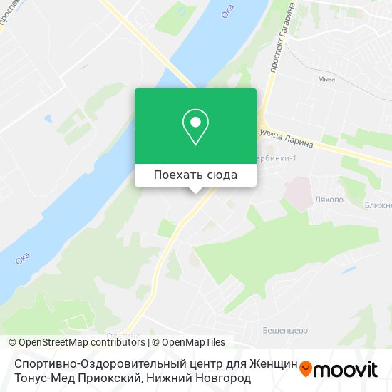 Карта Спортивно-Оздоровительный центр для Женщин Тонус-Мед Приокский