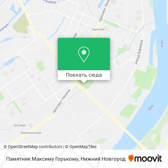 Карта Памятник Максиму Горькому