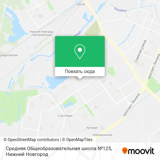 Карта Средняя Общеобразовательная школа №125