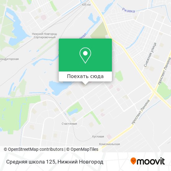 Карта Средняя школа 125