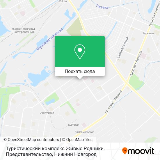 Карта Туристический комплекс Живые Родники. Представительство