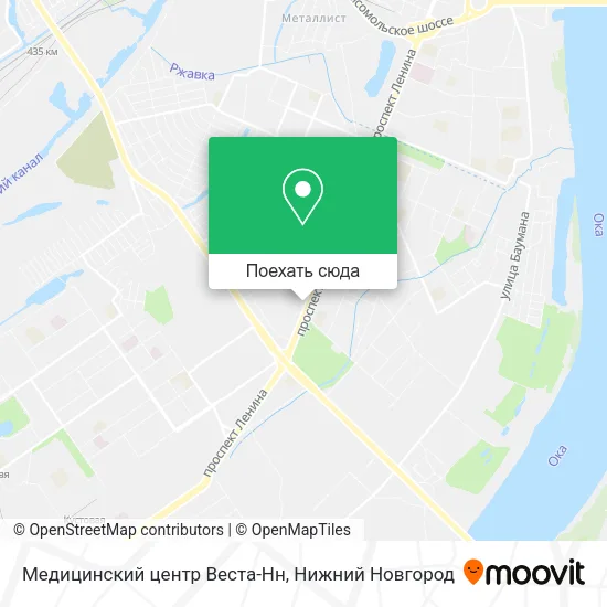 Карта Медицинский центр Веста-Нн
