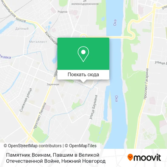 Карта Памятник Воинам, Павшим в Великой Отечественной Войне