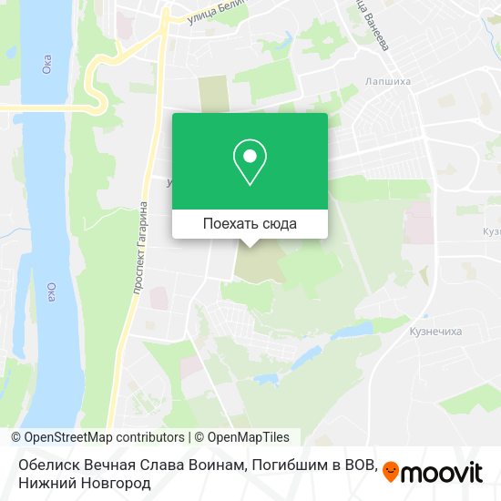 Карта Обелиск Вечная Слава Воинам, Погибшим в ВОВ