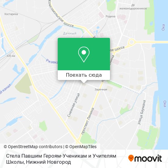 Карта Стела Павшим Героям-Ученикам и Учителям Школы