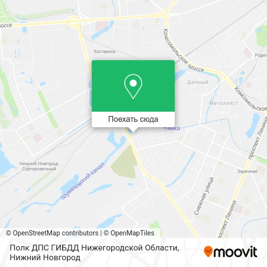 Карта Полк ДПС ГИБДД Нижегородской Области