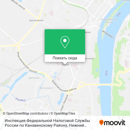 Карта Инспекция Федеральной Налоговой Службы России по Канавинскому Району