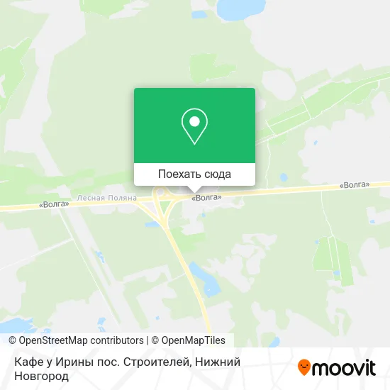 Карта Кафе у Ирины пос. Строителей