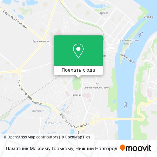 Карта Памятник Максиму Горькому