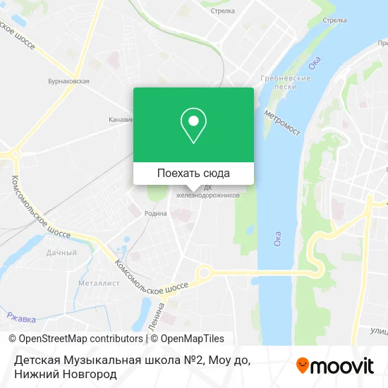 Карта Детская Музыкальная школа №2, Моу до