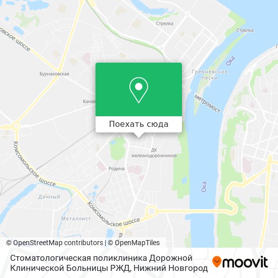Карта Стоматологическая поликлиника Дорожной Клинической Больницы РЖД