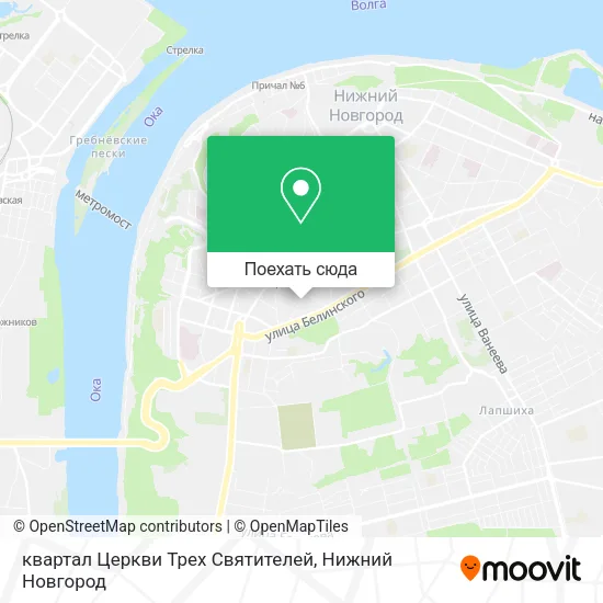 Карта квартал Церкви Трех Святителей
