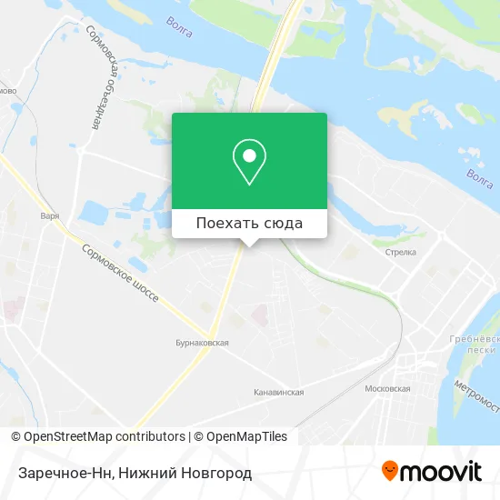 Карта Заречное-Нн