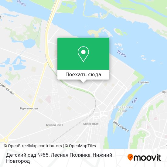 Карта Детский сад №65, Лесная Полянка