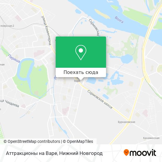 Карта Аттракционы на Варе