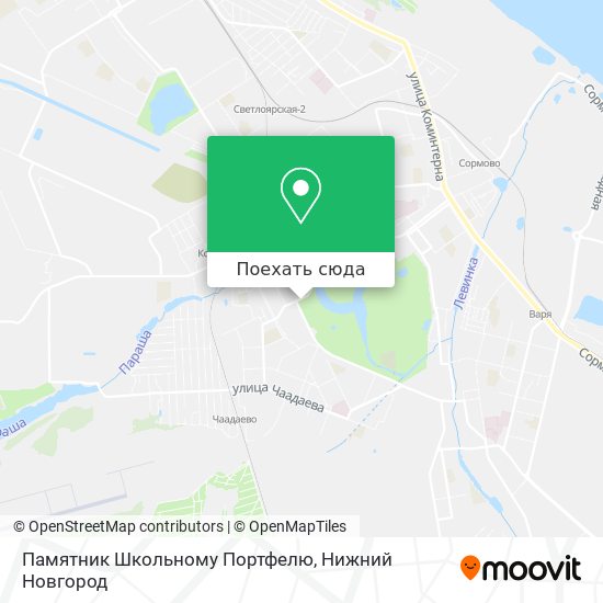 Карта Памятник Школьному Портфелю