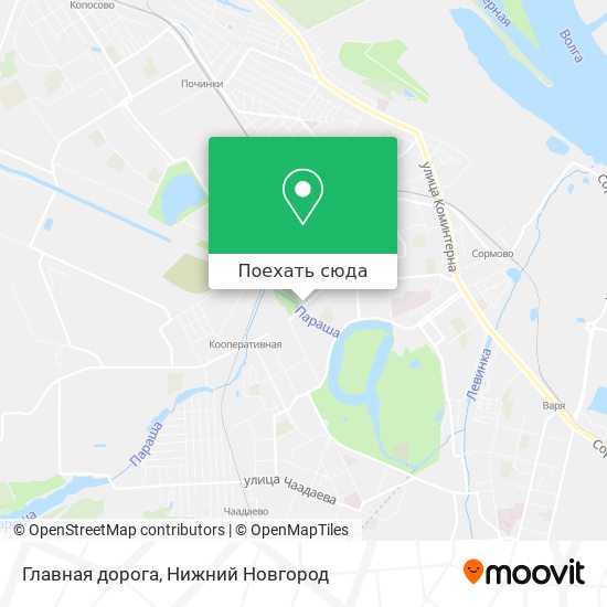 Карта Главная дорога