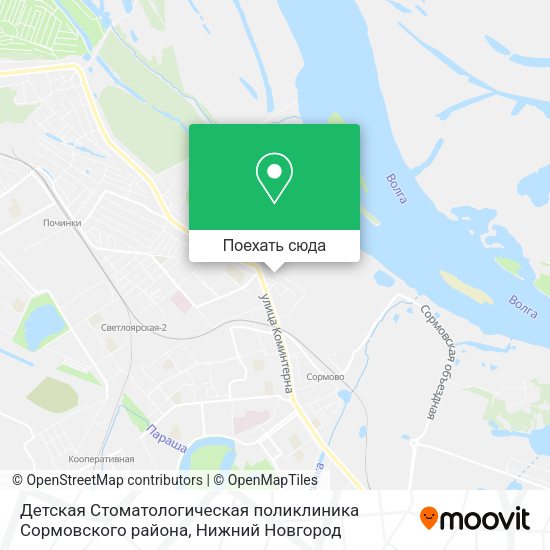 Карта Детская Стоматологическая поликлиника Сормовского района