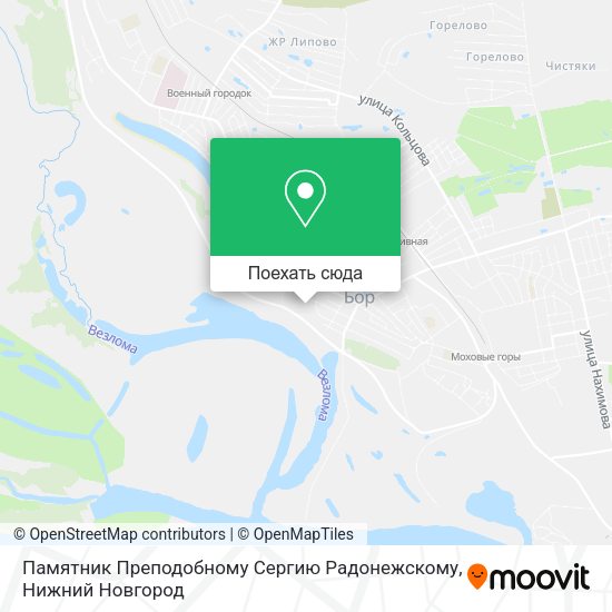 Карта Памятник Преподобному Сергию Радонежскому