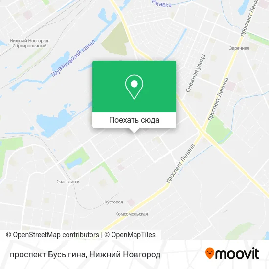 Карта проспект Бусыгина