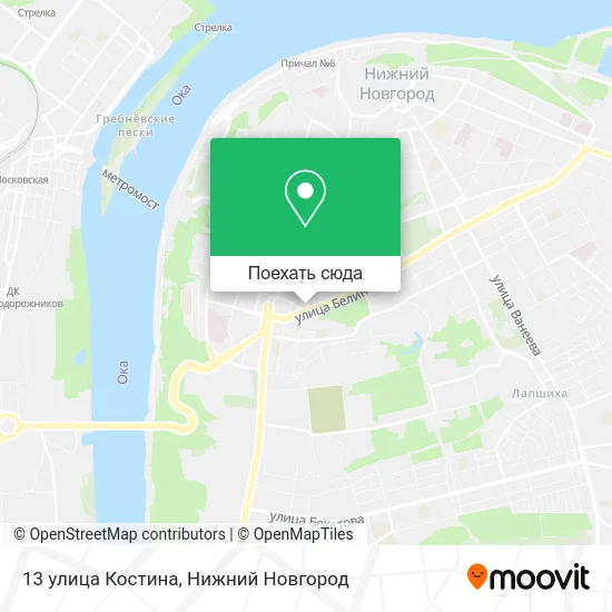 Карта 13 улица Костина