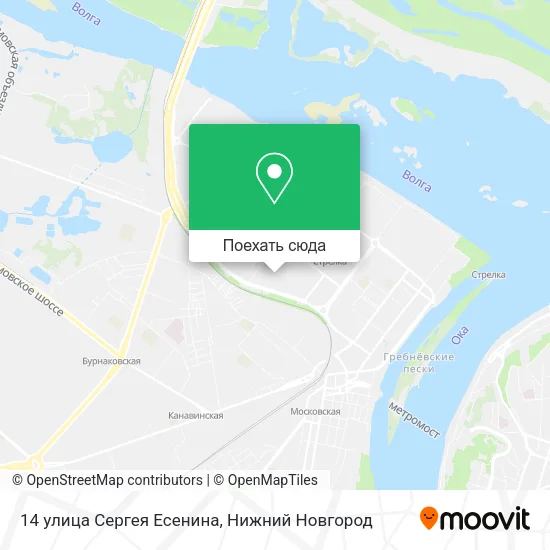 Карта 14 улица Сергея Есенина