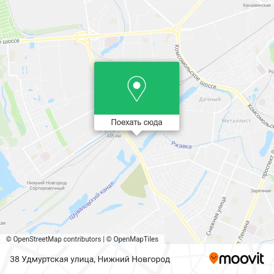 Карта 38 Удмуртская улица