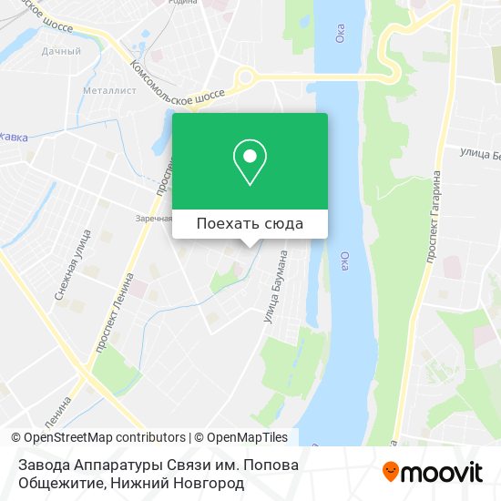 Карта Завода Аппаратуры Связи им. Попова Общежитие