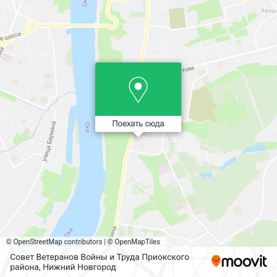 Карта Совет Ветеранов Войны и Труда Приокского района