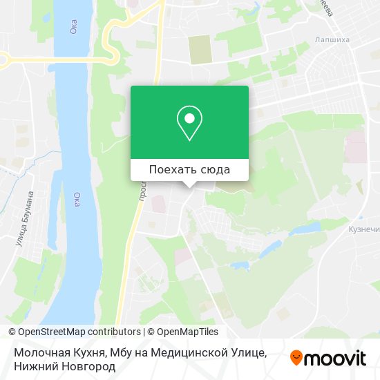 Карта Молочная Кухня, Мбу на Медицинской Улице