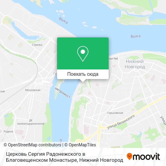 Карта Церковь Сергия Радонежского в Благовещенском Монастыре