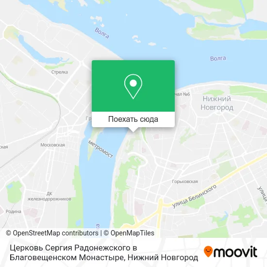 Карта Церковь Сергия Радонежского в Благовещенском Монастыре