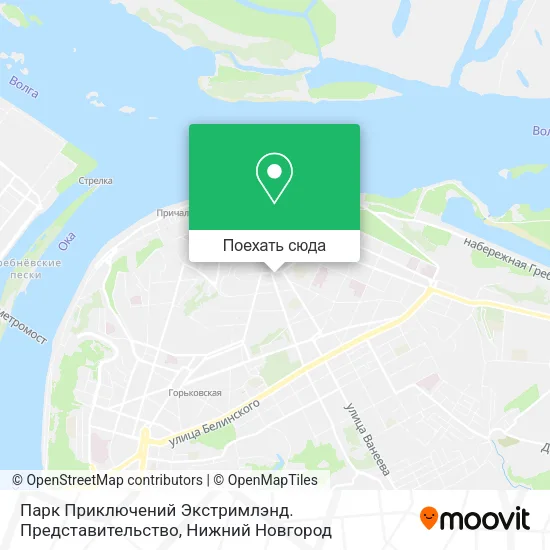 Карта Парк Приключений Экстримлэнд. Представительство