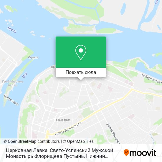 Карта Церковная Лавка, Свято-Успенский Мужской Монастырь Флорищева Пустынь