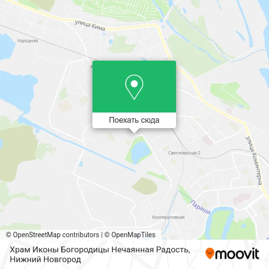 Карта Храм Иконы Богородицы Нечаянная Радость